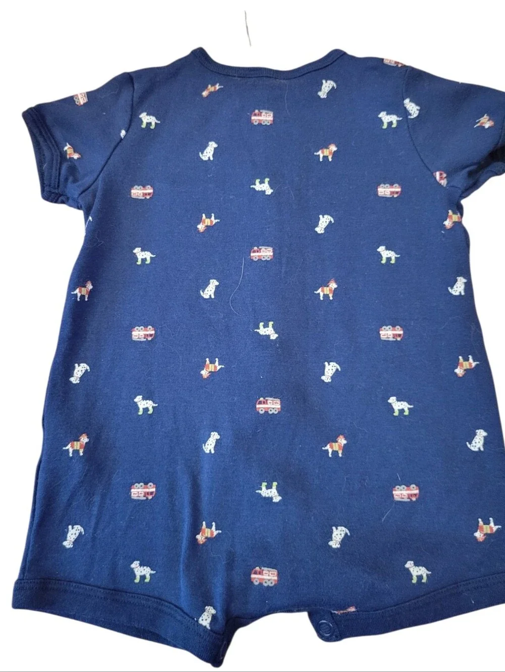 Carter's One Piece Romper Fire Dept Theme‎ Snap Front Neutral  Size 6 Mos